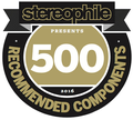 Stereophile's '500 Recommended Components, 2016' award